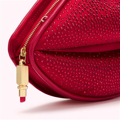 lulu lips clutch bag.